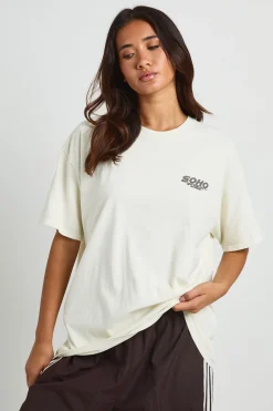 boohoo T-shirt Oversize Soho Nyc Imprimé Devant Et Dos<Femme Tops
