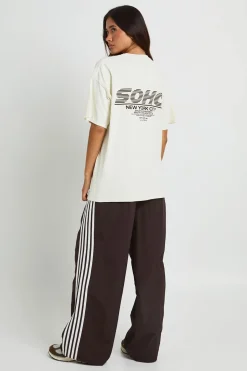 boohoo T-shirt Oversize Soho Nyc Imprimé Devant Et Dos<Femme Tops