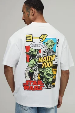 boohooMAN T-shirt Oversize Star Wars Yoda Cartoon Sous Licence<Homme T-Shirts Impriméstendances|T-Shirts