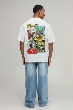 boohooMAN T-shirt Oversize Star Wars Yoda Cartoon Sous Licence<Homme T-Shirts Impriméstendances|T-Shirts