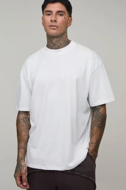 T-shirt Oversize Tall Blanc À Imprimé Camouflage Étoilé