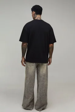 boohooMAN T-shirt Oversize Tall À Imprimé Cagoule De Ski Col Étendu<Homme Tout Afficher|Tout Afficher