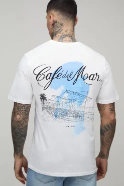 T-shirt Oversize Tall Imprimé Licence Plage Cafe Del Mar
