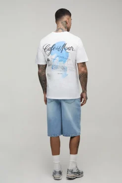 T-shirt Oversize Tall Imprimé Licence Plage Cafe Del Mar