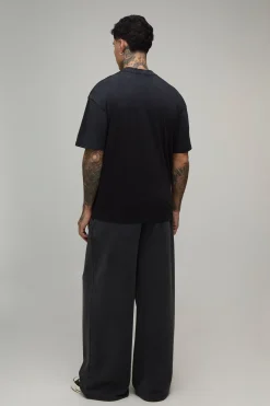 T-shirt Oversize Tall À Imprimé Renaissance Et Effet Spray Wash