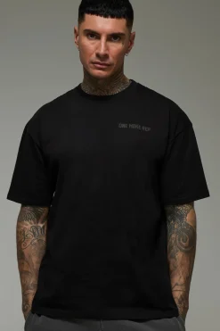 boohooMAN T-shirt oversize Tall MAN Active One More Rep<Homme Tout Afficher|Tout Afficher Activewear