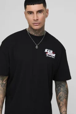 T-shirt oversize Tall San Jose imprimé moto