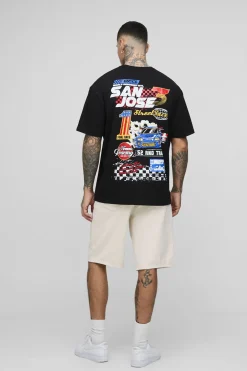T-shirt oversize Tall San Jose imprimé moto