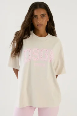DSGN Studio T-shirt Oversize Teint À Imprimé Floral Ditsy Style Universitaire<Femme Dsgn Studio|Athleisure