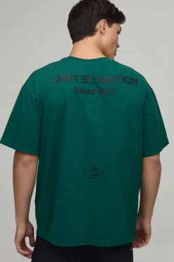 boohooMAN T-shirt Oversize À Texte En Relief Édition Limitée<Homme T-Shirts Impriméstendances|T-Shirts