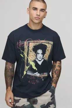 T-shirt Oversize The Cure À Délavage Acide Avec Impression Graphique Sous Licence