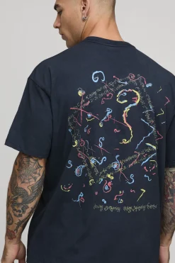 T-shirt Oversize The Cure À Délavage Acide Avec Impression Graphique Sous Licence