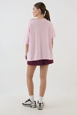 DSGN Studio T-shirt À Épaules Dénudées Avec Inscription Contrastée<Femme Dsgn Studio|Tops