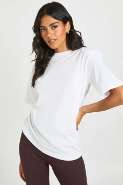 T-shirt À Épaulettes Et Coutures Latérales Froncées