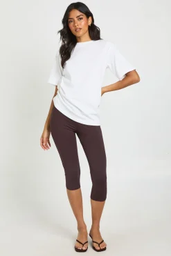 T-shirt À Épaulettes Et Coutures Latérales Froncées