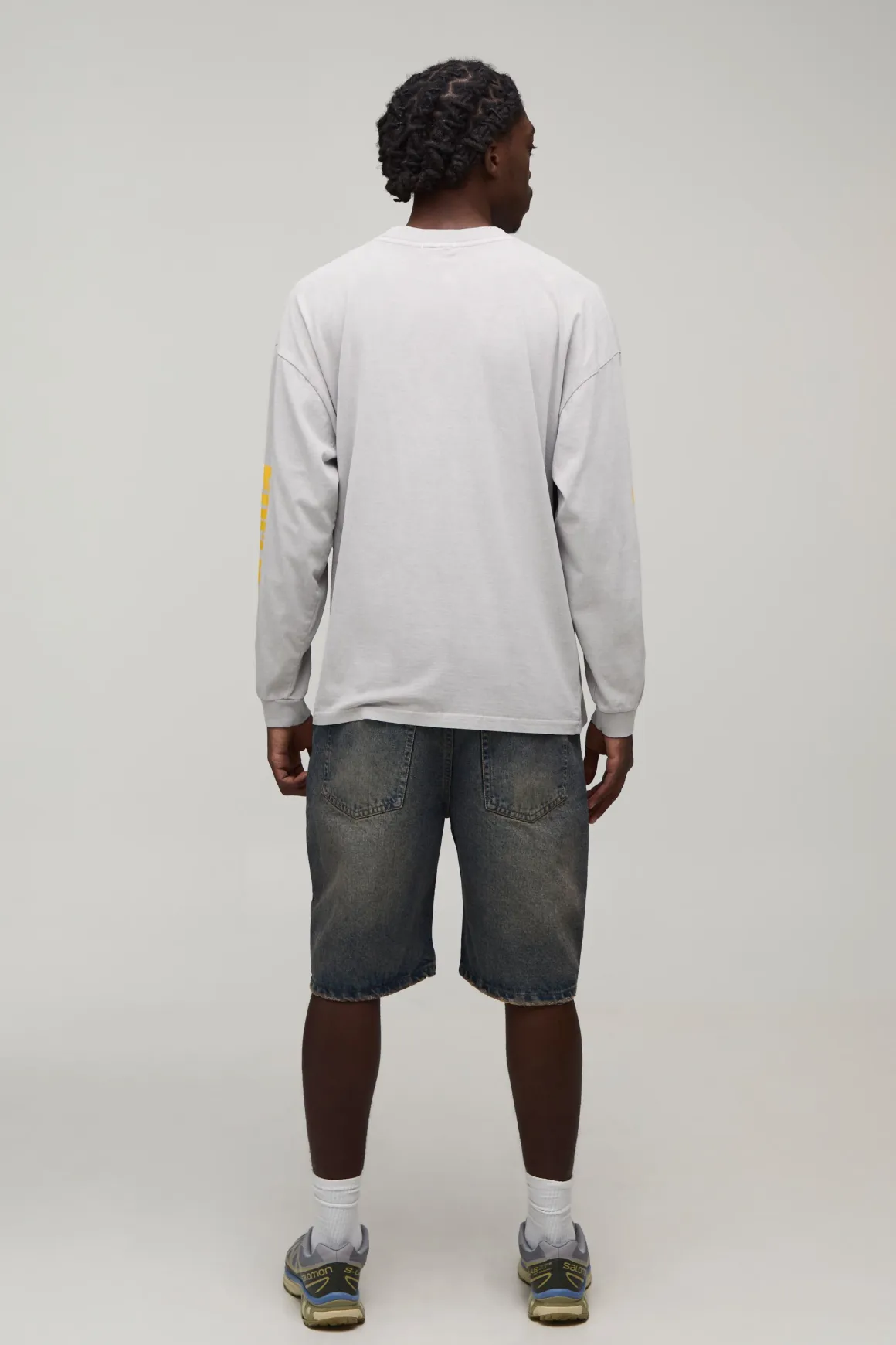 T-shirt Pierre À Manches Longues Édition Limitée Imprimé Délavé Coupe Oversize