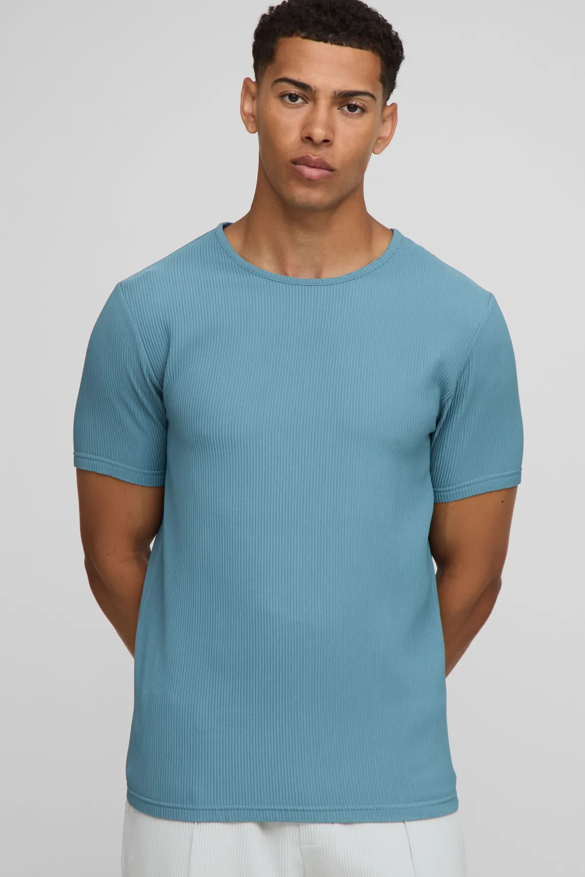 T-shirt plissé ajusté