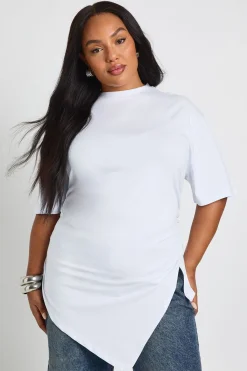 boohoo T-shirt Plus à fente latérale froncé<Femme Tops