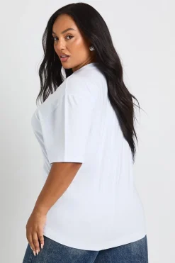boohoo T-shirt Plus à fente latérale froncé<Femme Tops