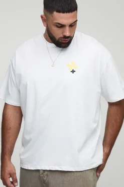 T-shirt Plus Oversized à broderie croisée