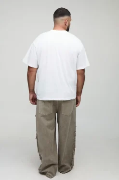 T-shirt Plus Oversized à broderie croisée