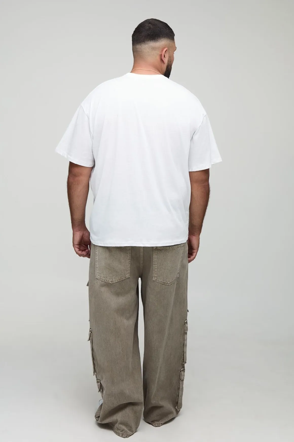 T-shirt Plus Oversized à broderie croisée