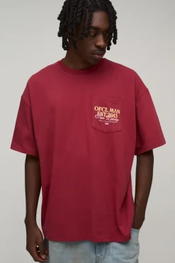 boohooMAN T-shirt À Poche Oversize De Luxe Official Man<Homme T-Shirts Impriméstendances|T-Shirts