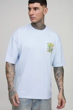 boohooMAN T-shirt À Poche Surdimensionné Cactus Édition Collector Tall<Homme Tout Afficher|Tout Afficher