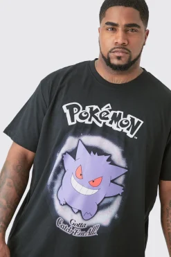 boohooMAN T-shirt Pokémon Gengar imprimé sous licence en<Homme T-Shirts Impriméstendances|T-Shirts