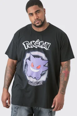 boohooMAN T-shirt Pokémon Gengar imprimé sous licence en<Homme T-Shirts Impriméstendances|T-Shirts