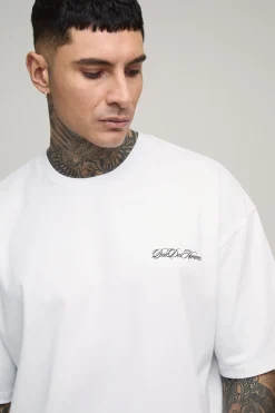 boohooMAN T-shirt pour homme tall, oversized et boxy à imprimé sur la couture<Homme Tout Afficher|Tout Afficher