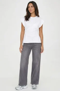 T-shirt Péplum Taille Froncée Petite