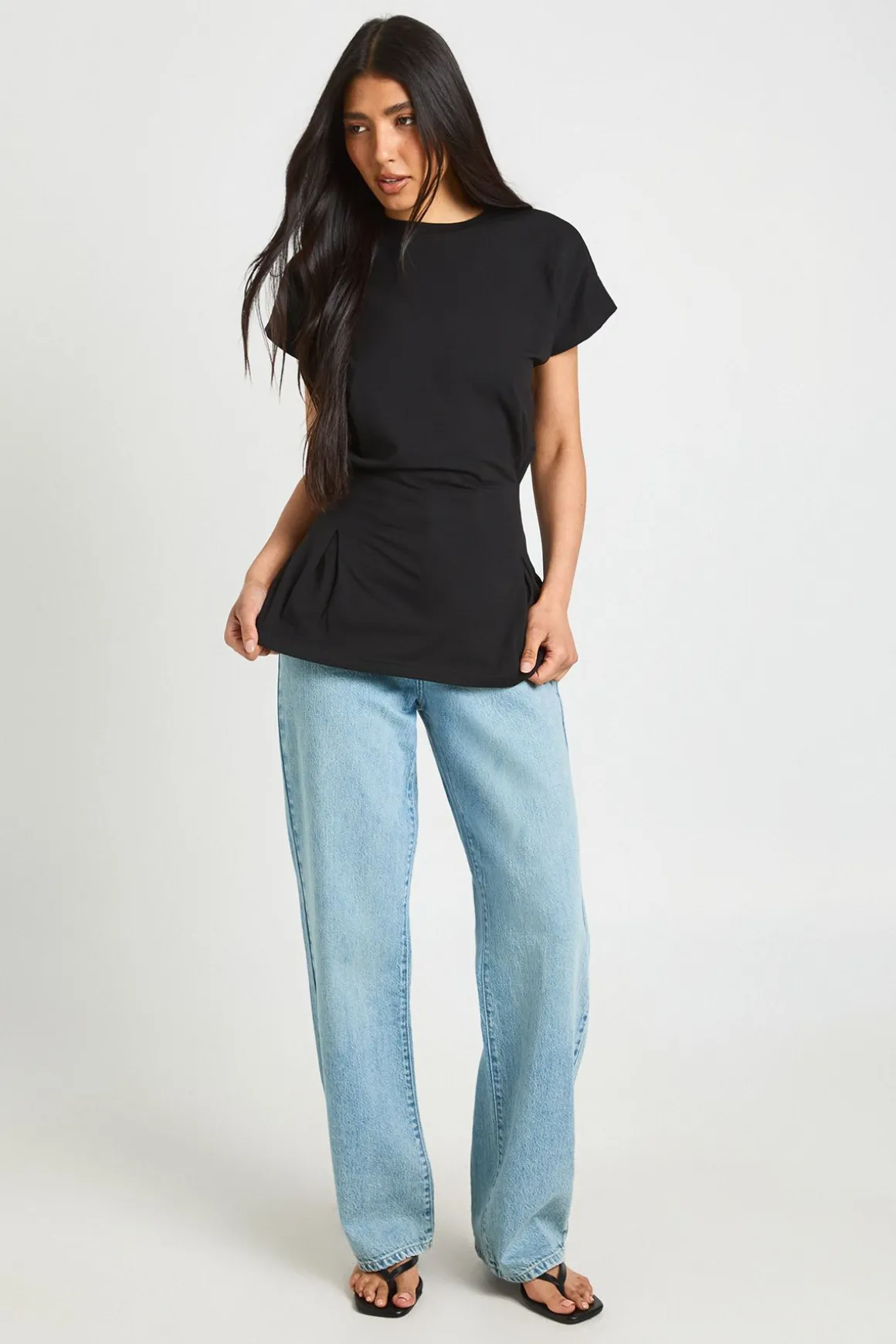 T-shirt Péplum Taille Plissée Tall