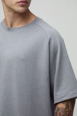 T-shirt premium en interlock, surdimensionné et à coupe boxy