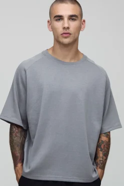 T-shirt premium en interlock, surdimensionné et à coupe boxy