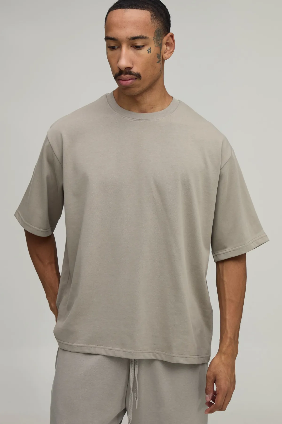 boohooMAN T-shirt Premium Oversized 280g/m²<Homme Ensembles|T-Shirts