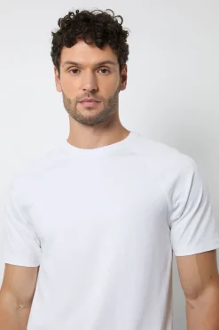 T-shirt Raglan Blanc Épais