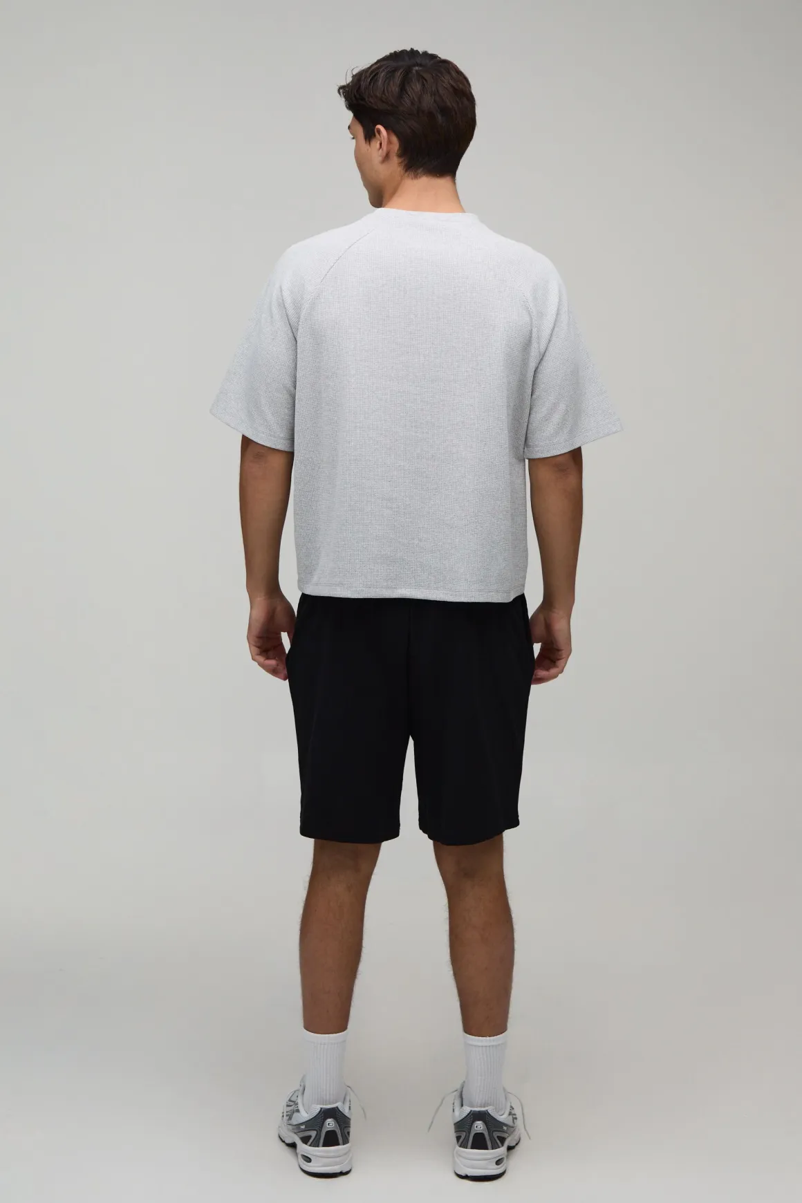 T-shirt Raglan Gaufré Surdimensionné Brodé