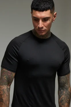 T-shirt Raglan Tall Man Active Essentials Légers pour la Gym en Coupe Musclée