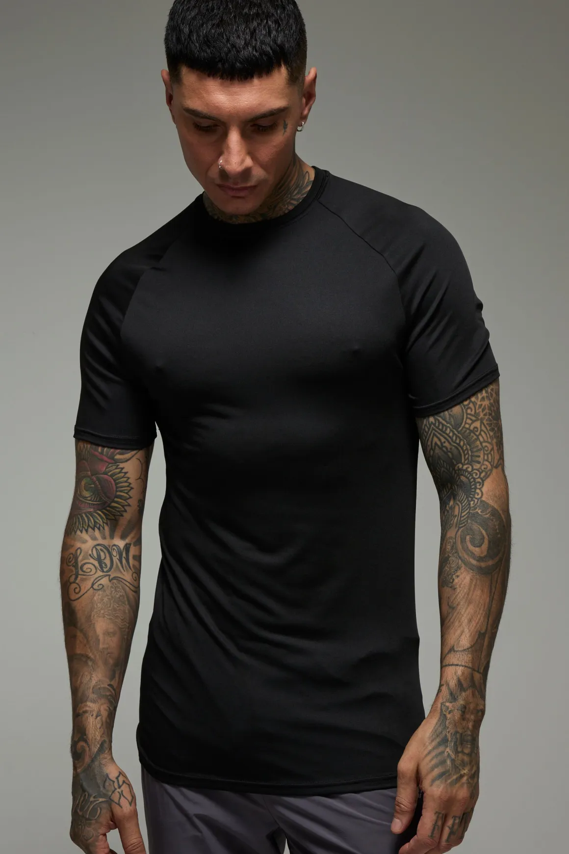 T-shirt Raglan Tall Man Active Essentials Légers pour la Gym en Coupe Musclée