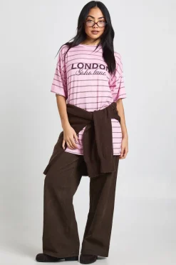 boohoo T-Shirt Rayé Doux London Soho Lane<Femme Looks Preppy|Tops