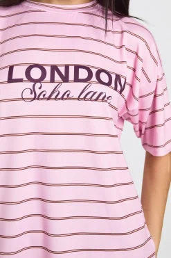 boohoo T-Shirt Rayé Doux London Soho Lane<Femme Looks Preppy|Tops