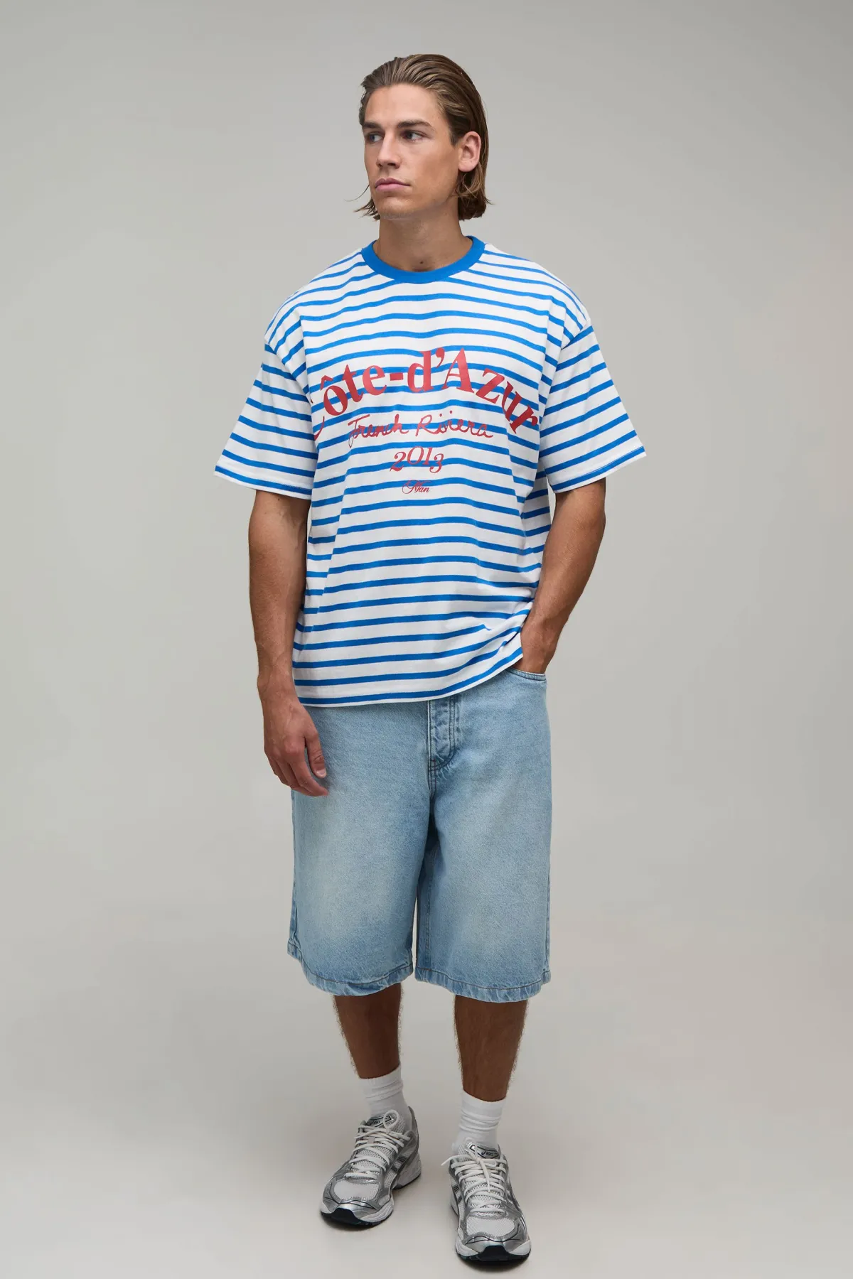 boohooMAN T-shirt Rayé À Manches Courtes Côte D'azur<Homme T-Shirts Impriméstendances|T-Shirts
