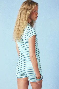 boohoo T-shirt À Rayures Ajusté À Manches Courtes<Femme Tops