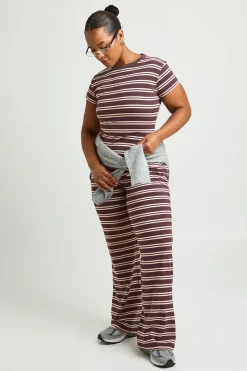 T-shirt À Rayures Grande Taille