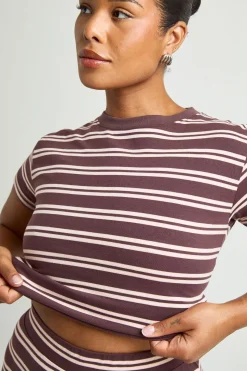 T-shirt À Rayures Grande Taille