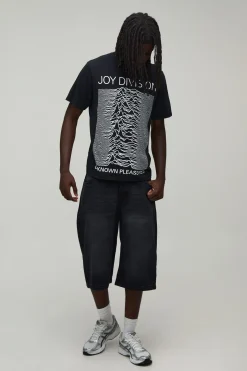 T-shirt Regular À Imprimé Sous Licence Joy Division Effet Délavé Acide