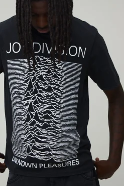 T-shirt Regular À Imprimé Sous Licence Joy Division Effet Délavé Acide