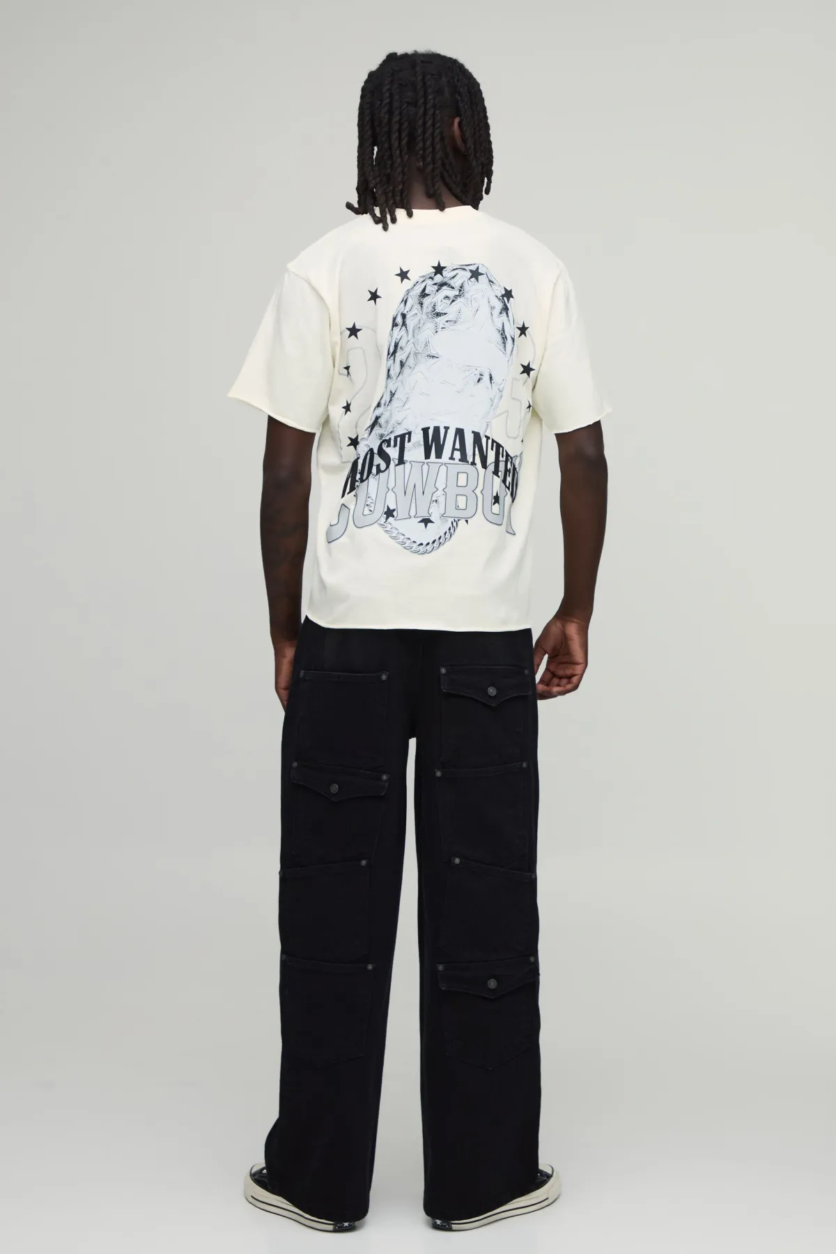boohooMAN T-Shirt Regular Lavé Most Wanted Mask<Homme T-Shirts Impriméstendances|T-Shirts