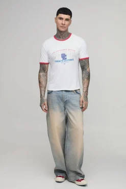T-shirt Ringer Boxy Raccourci Édition Collector Worldwide Pour Grand